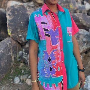 Vintage Aztec Style Top